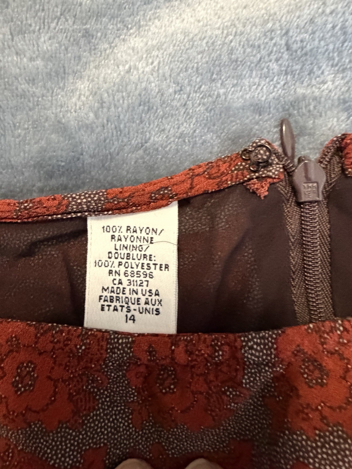 DKNY Vintage 1990s Rayon Skirt Size 14 Made In USA