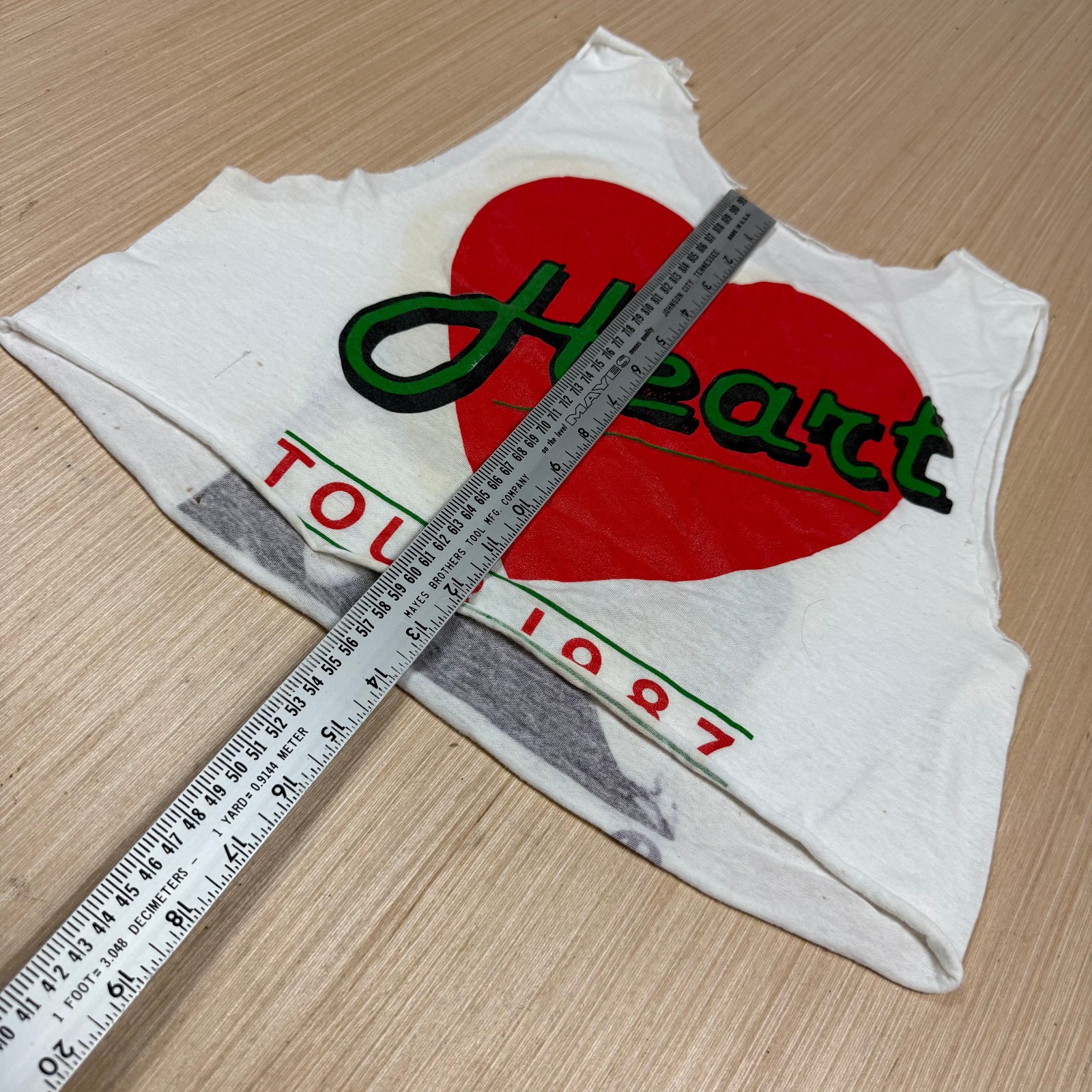 vtg 80s Heart Tour Rock Band T Shirt 1987 Heavy Metal Tank Top Crop S Bad Animal