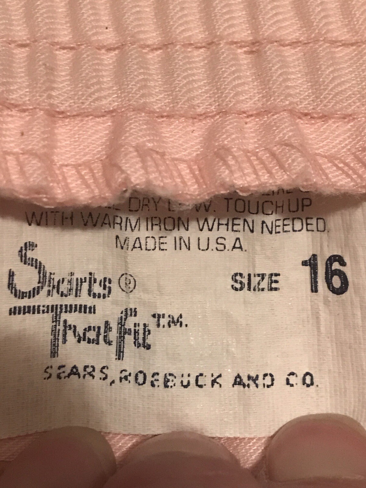 SEARS Roebuck Co. SKIRTS THAT FIT Size 16 Pink Full Hip Made in USA VTG
