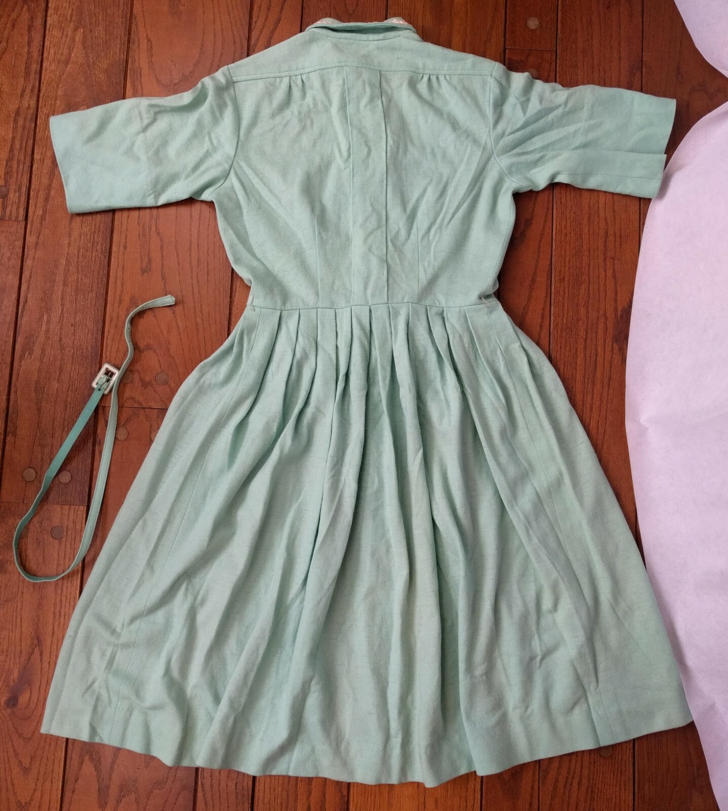 Vintage Henry Rosenfeld Mint Green Dress Belt Clothing Cosplay 1950s Craft Prop