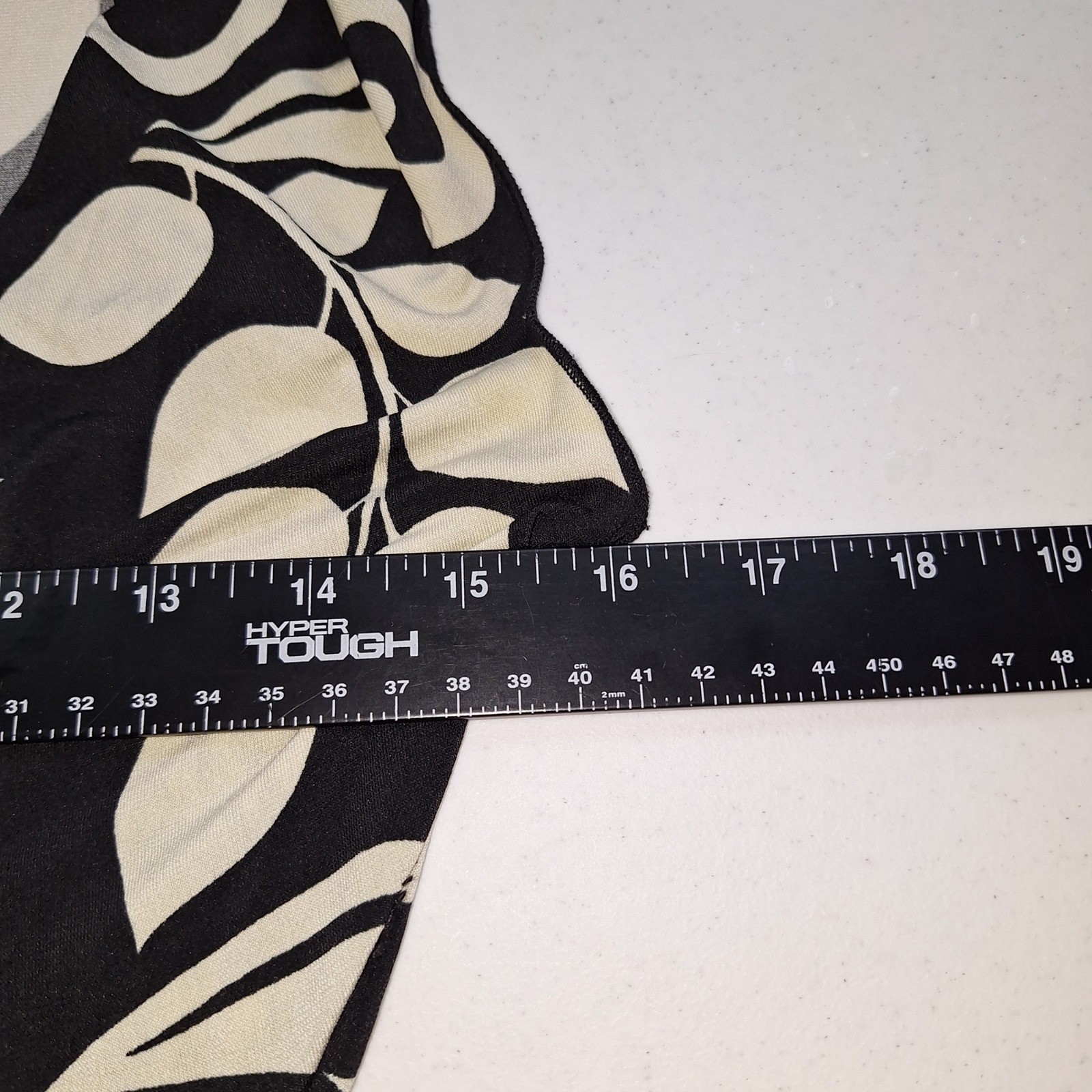 Vintage Y2K Whimsigoth XOXO Collection Black Cream Leaf Deep V-Neck Dress M
