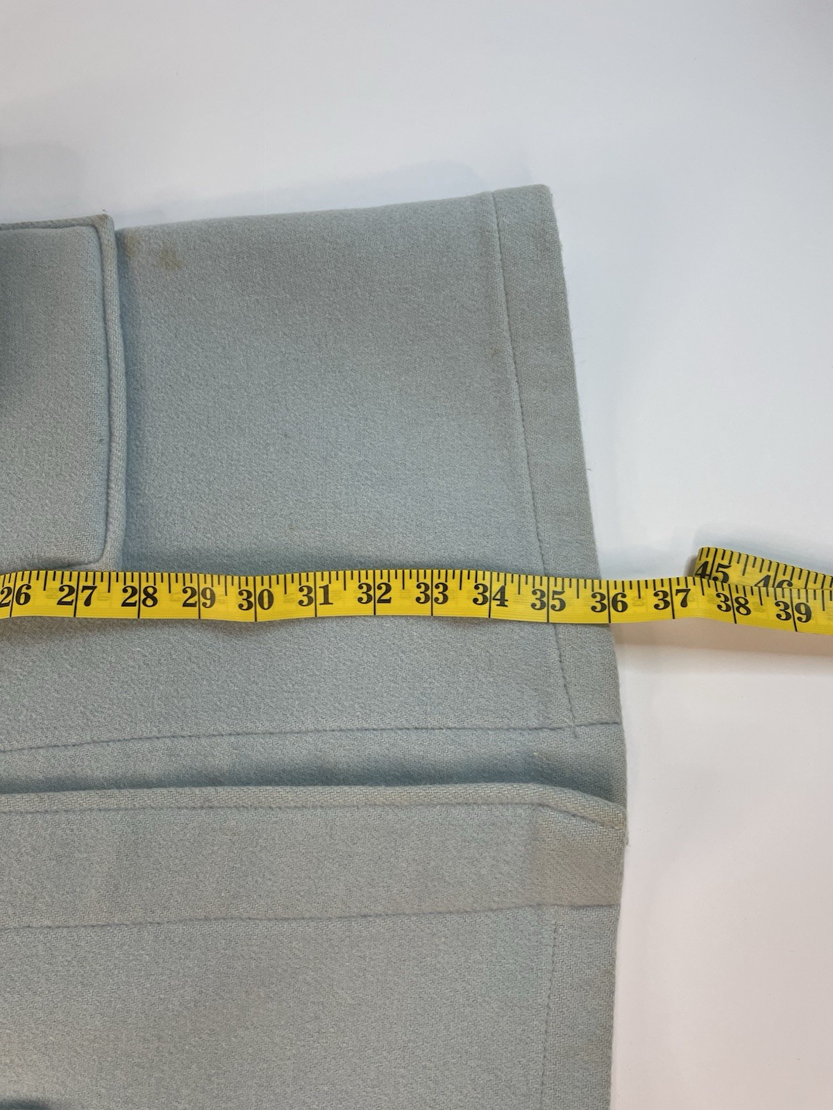 Vintage Gloverall Powder Blue Wool Duffle Coat Womens Sz 8 Hooded Toggle FLAWS