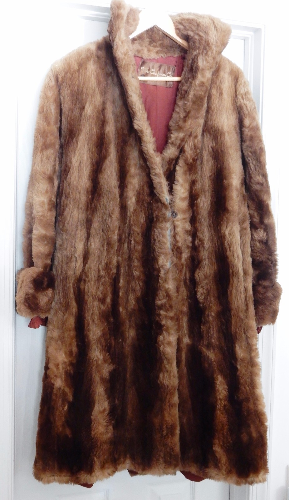 VTG CHAPMEN MILWAUKEE Raccoon Fur Coat Swing Back Retro Brown No Size S/M (?)