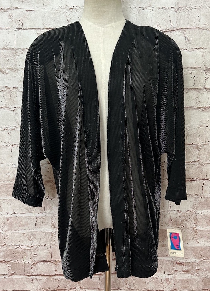 Prophecy Open Jacket 8 New vintage 80’s metallic Topper Evening cocktail Disco