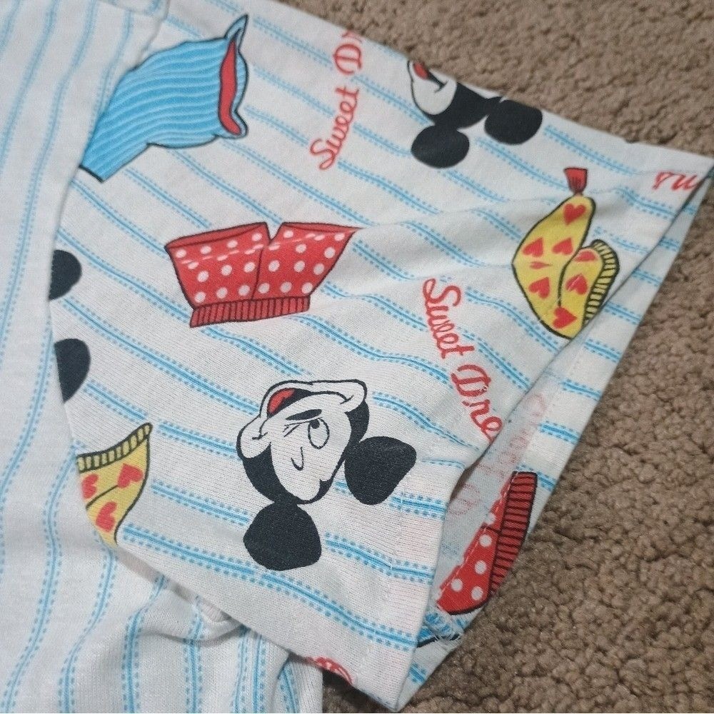 Vintage Disney Mickey Mouse striped nightgown sweet dreams unlimited