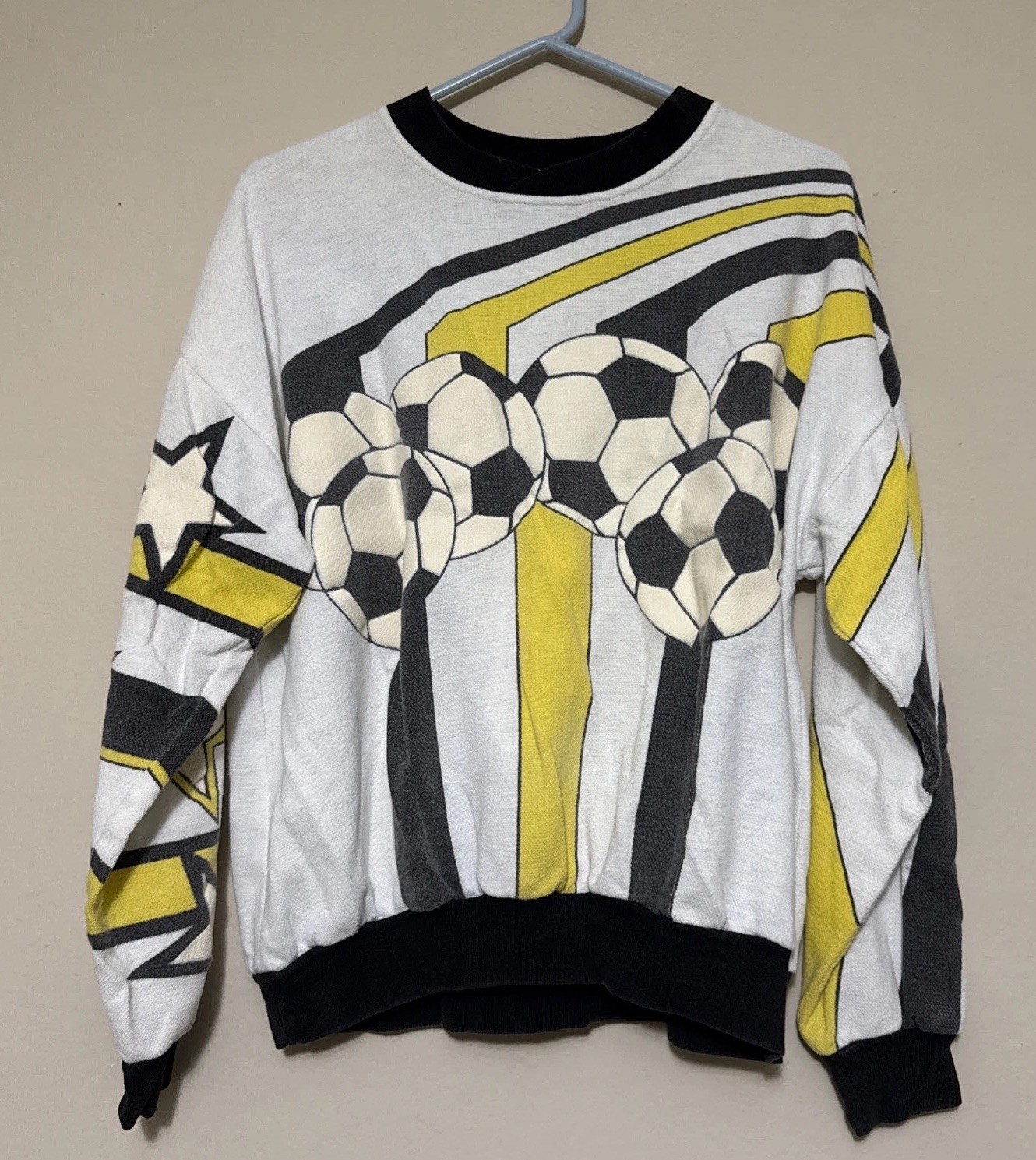 VTG 80 Bonnie Sportsware USA Soccer Sweatshirt Retro Football California Sz M