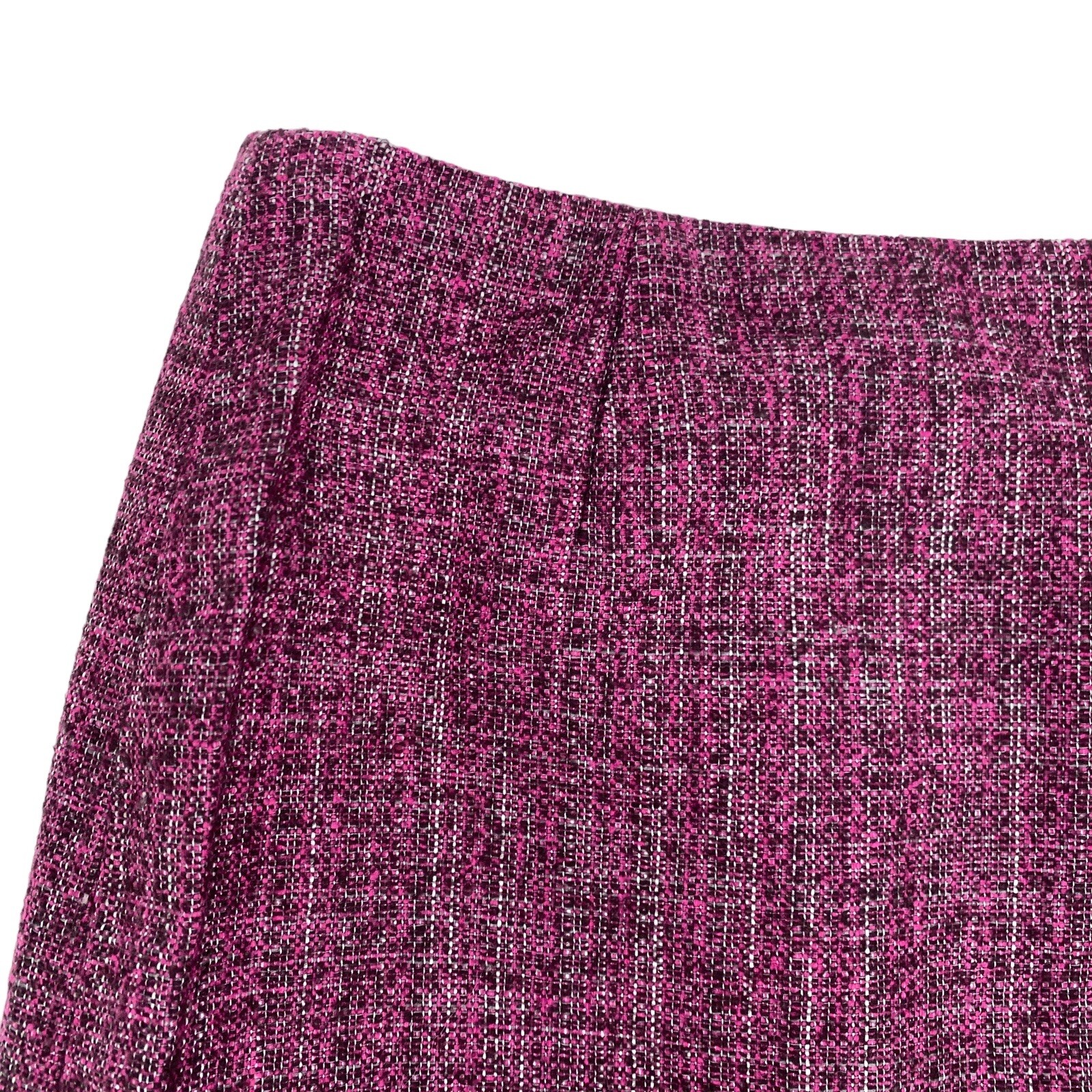 ESCADA Pencil Skirt Size 36 Wool Silk Purple Tweed Lined Chic Career