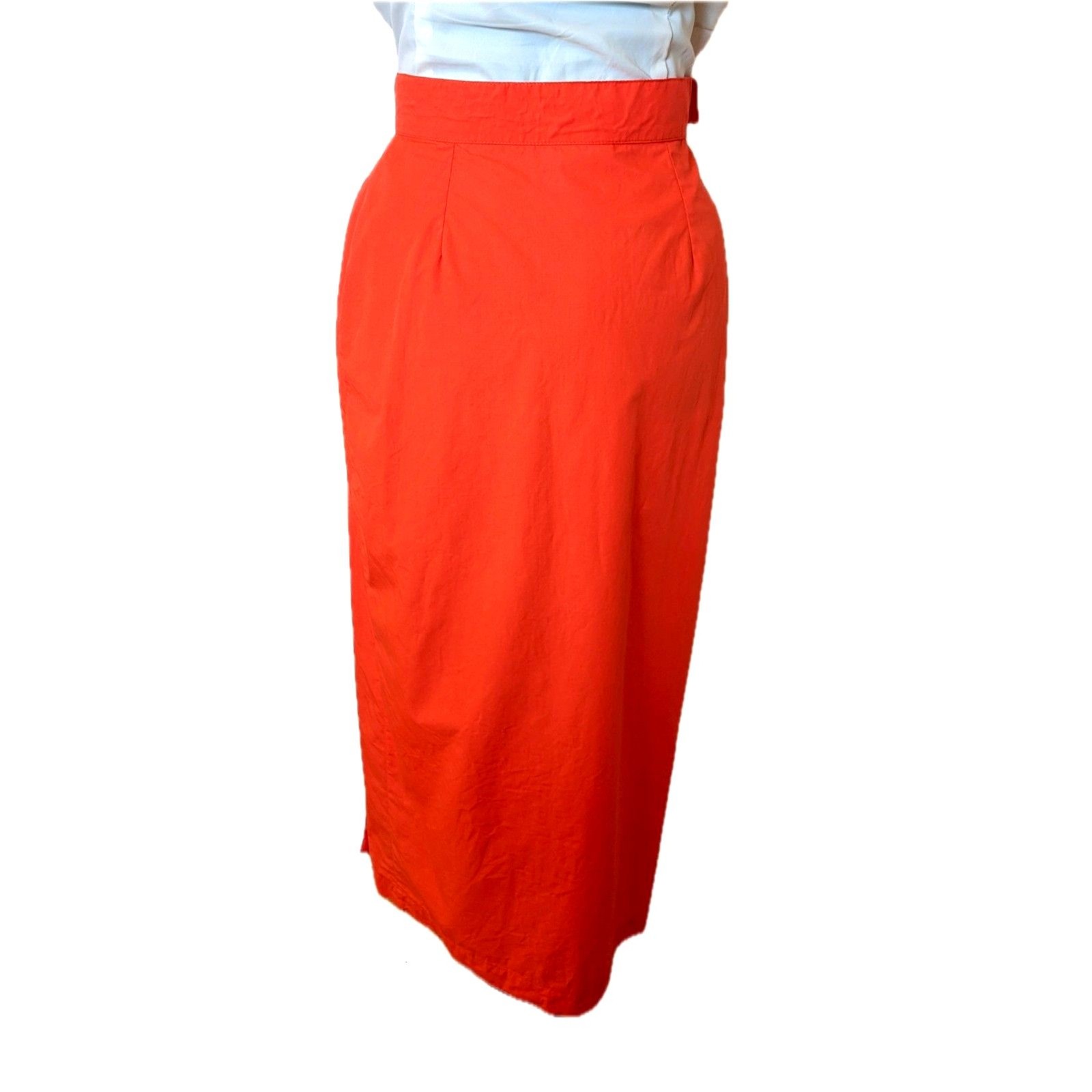 VTG 80s Anastasia Paris by François Viannay Made in France Pencil Wrap Skirt 2/4