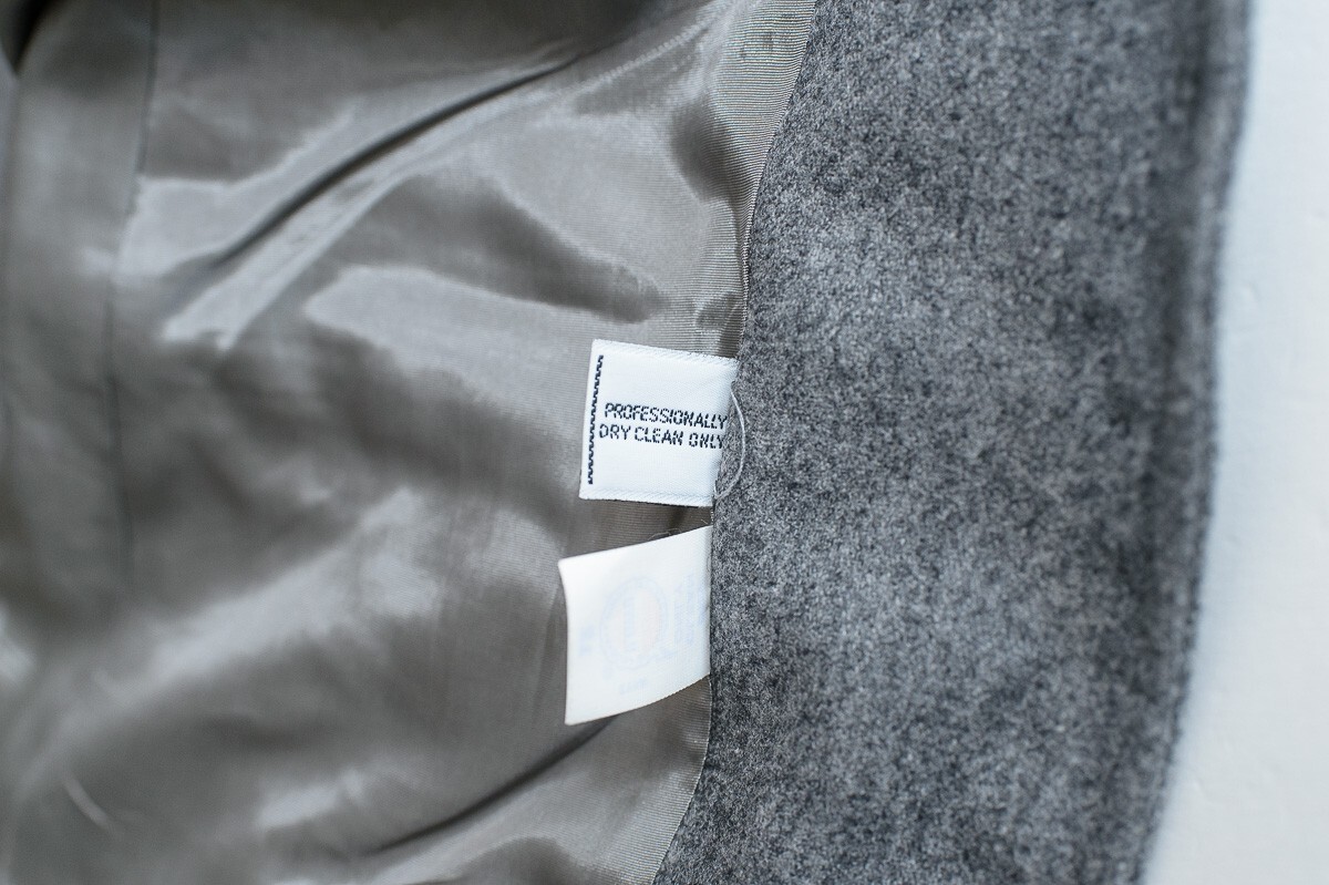Evan Picone Blazer Jacket 12 Union Made 80s Petite Pure Wool Gray 12 preppy