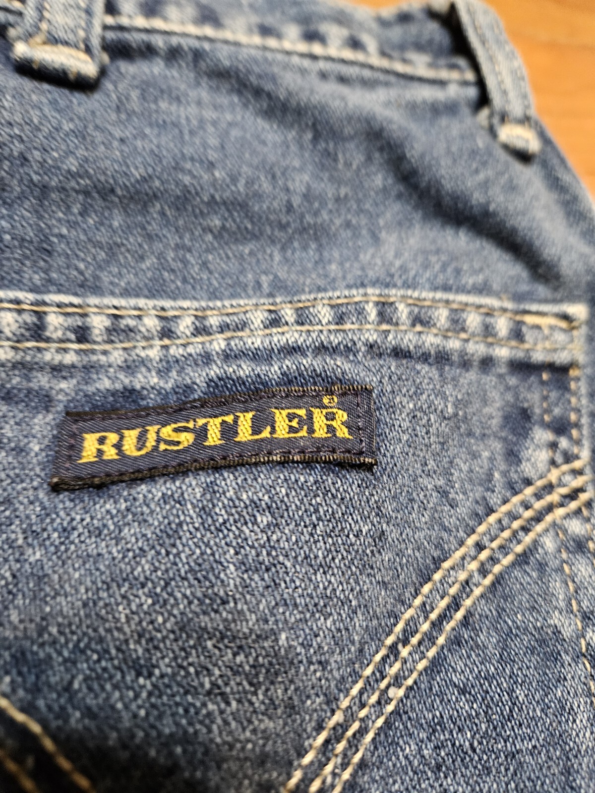 Vintage Rustler Jeans Juniors Size 11 Straight Western Made In USA