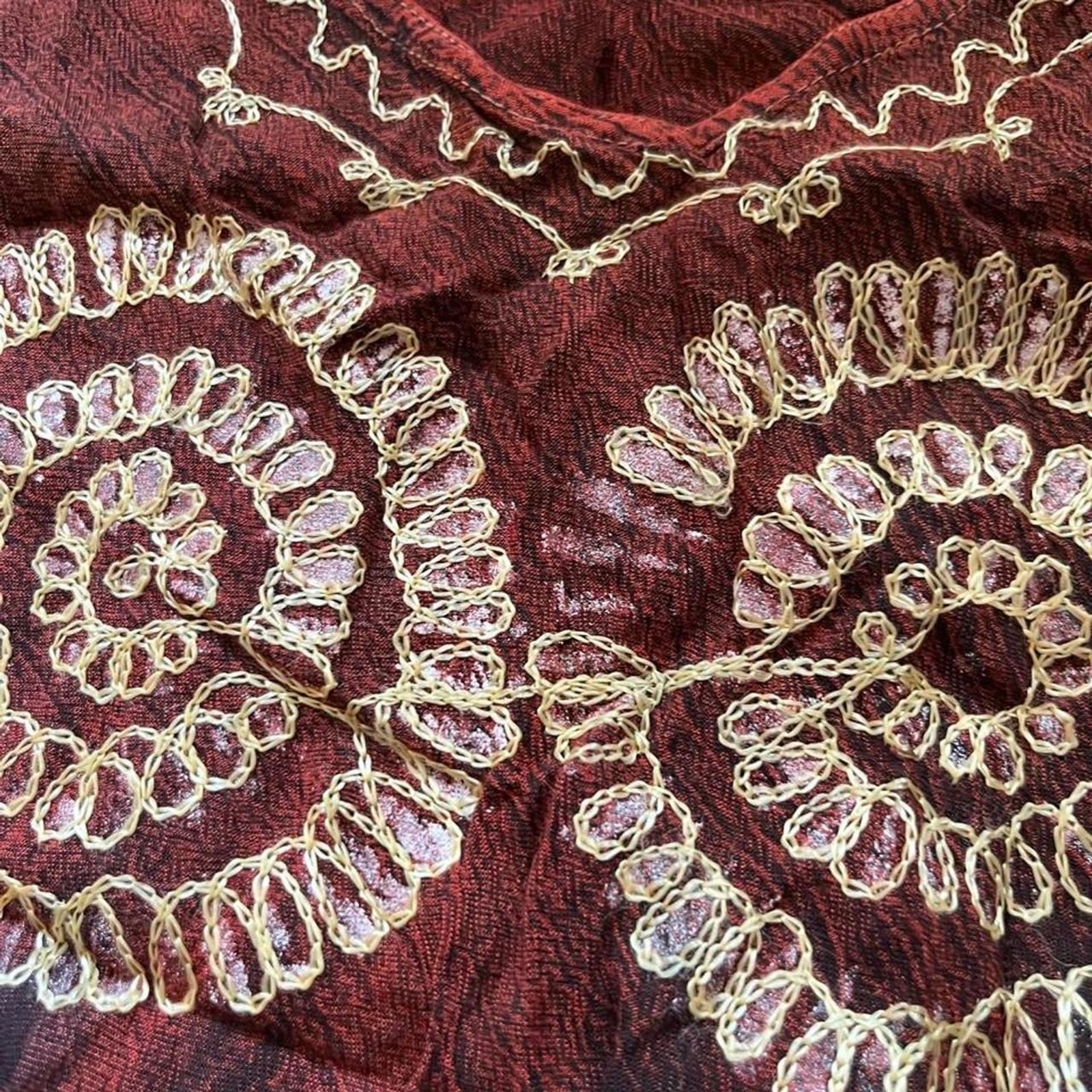 Vintage 90s Tie-Dye Viscose Mumu Breezy Boho Free Size Spirals Hippie