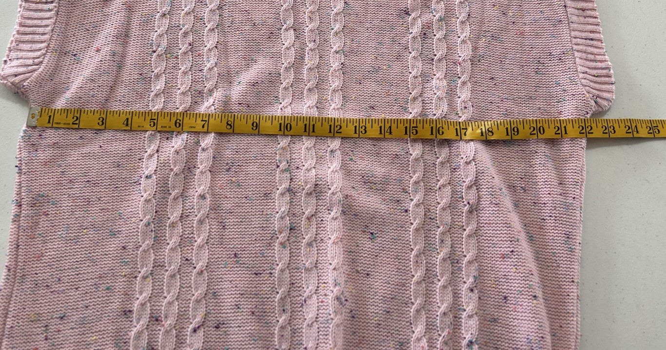 Jolie Vintage 80s Pretty In Pink Acrylic Made USA Short Sleeve Sweater Women’s M