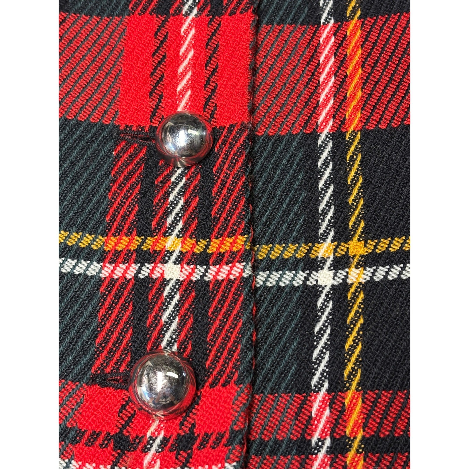 Vintage Herbert Grossman Cynthia Sobel Red Plaid Suit Set Size 8 W26 L24 USA