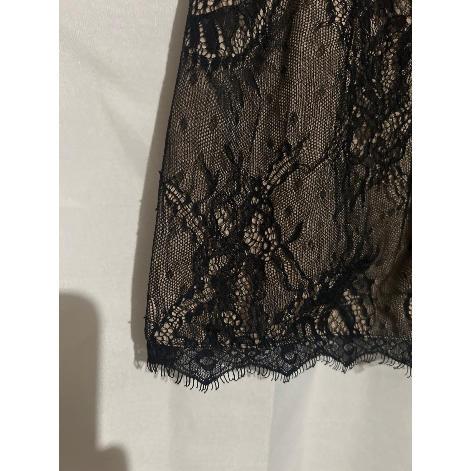 Black lace v-neck cami top