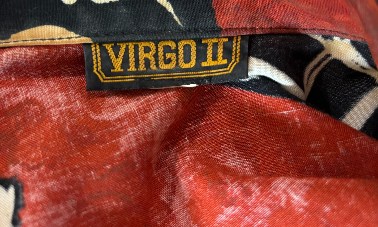 Vintage 80s-90s Tie Front Blouse Batik Rayon Shirt Open Front Virgo II S/M