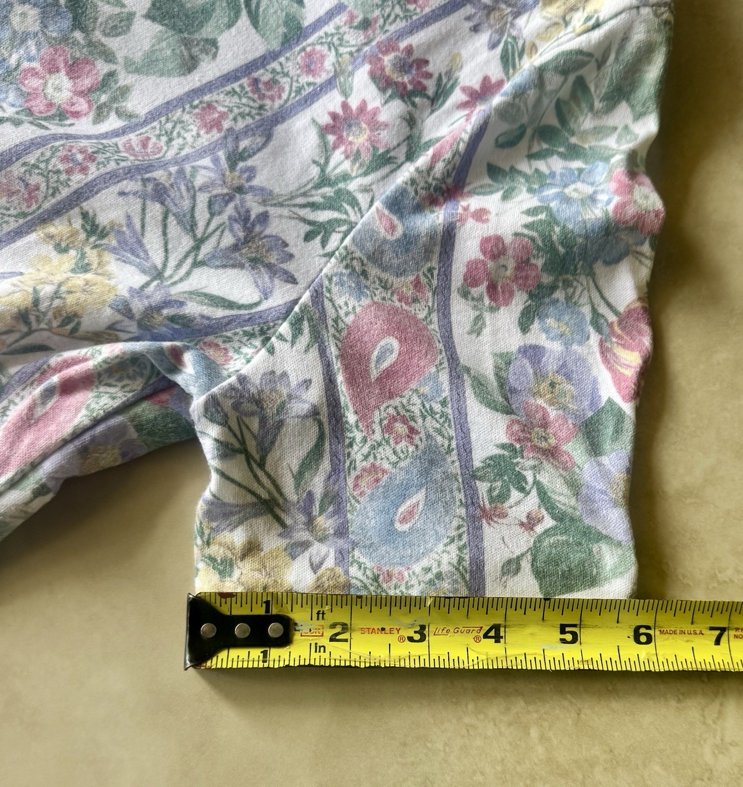 Dress Savvy New York Vintage Short Sleeve Weskit White Pink/Purple Floral 8P