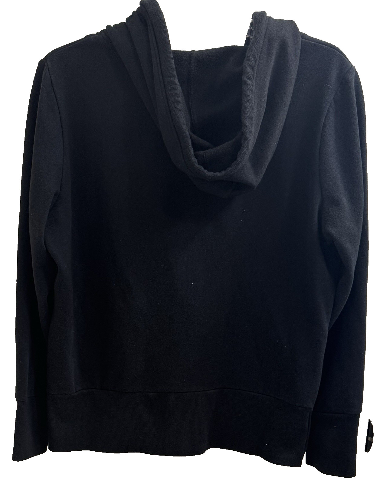 VTG BEVERLY HILLS POLO CLUB Black Velour Full Zip Hoodie Rhinestones & Pony (L)