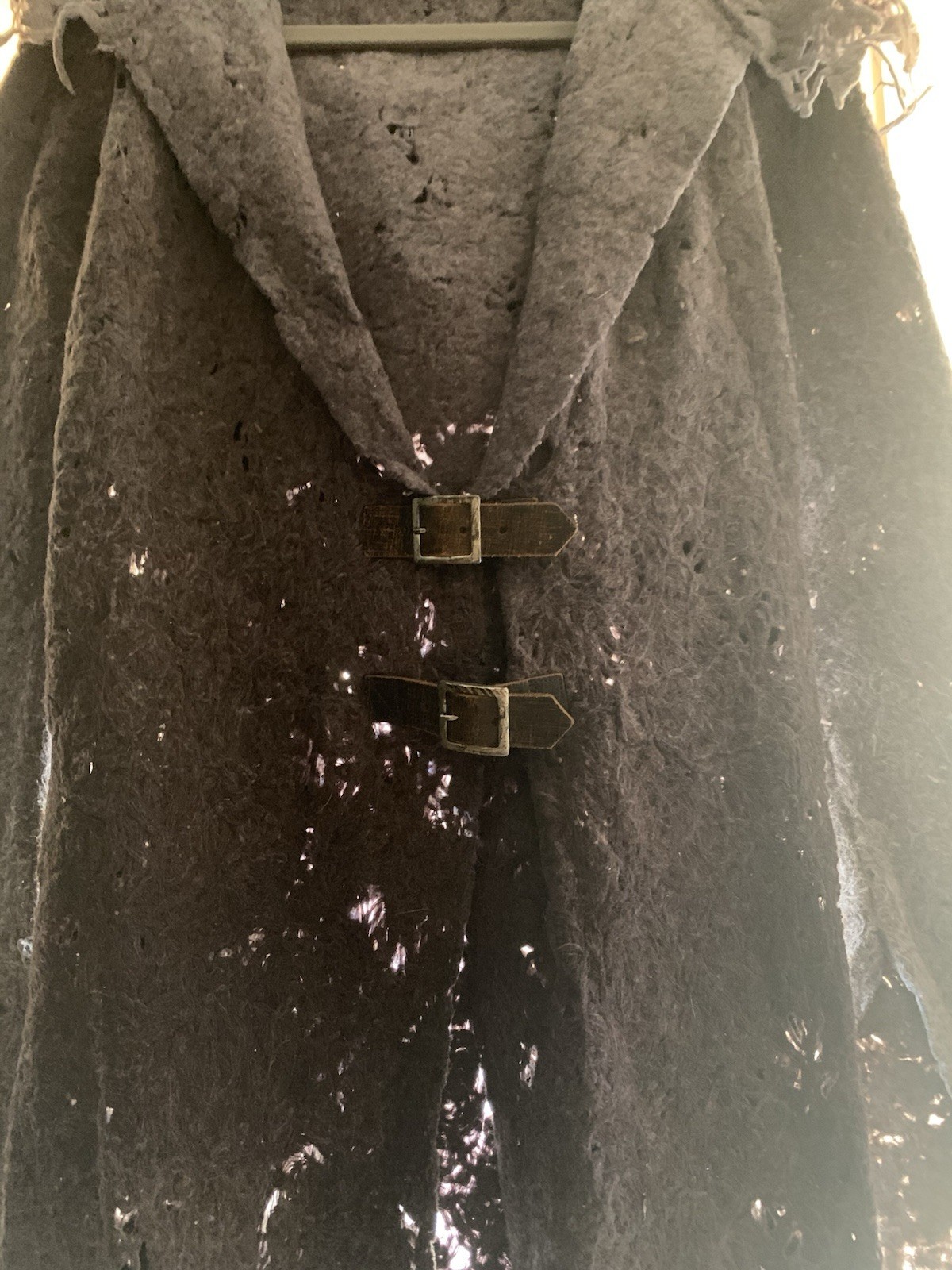 By GRO ABRAHAMSSON Boiled Wool Hooded Coat Grey Size 38
