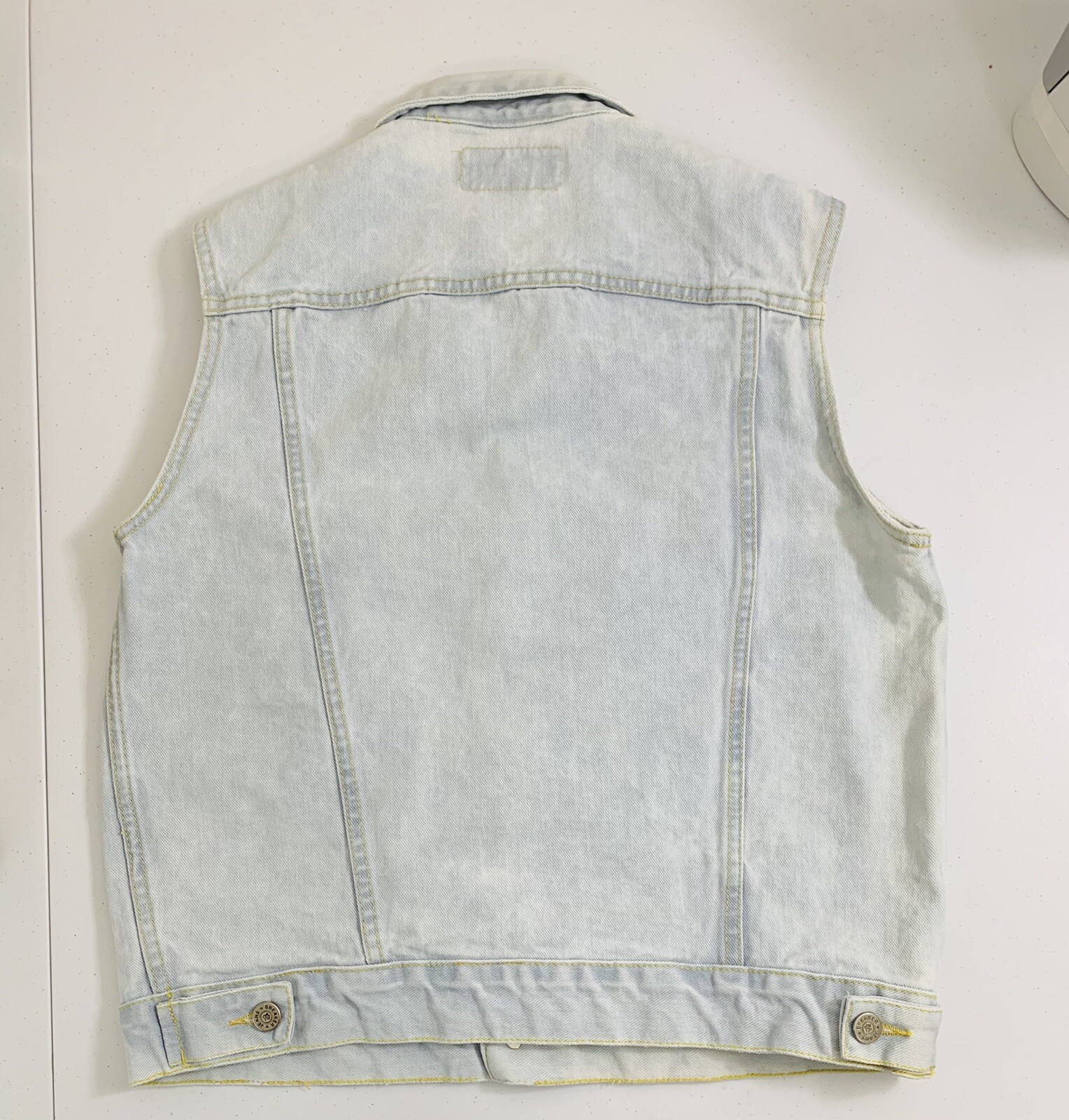 Vintage Breaker Jeans Light Wash Blue Denim Vest