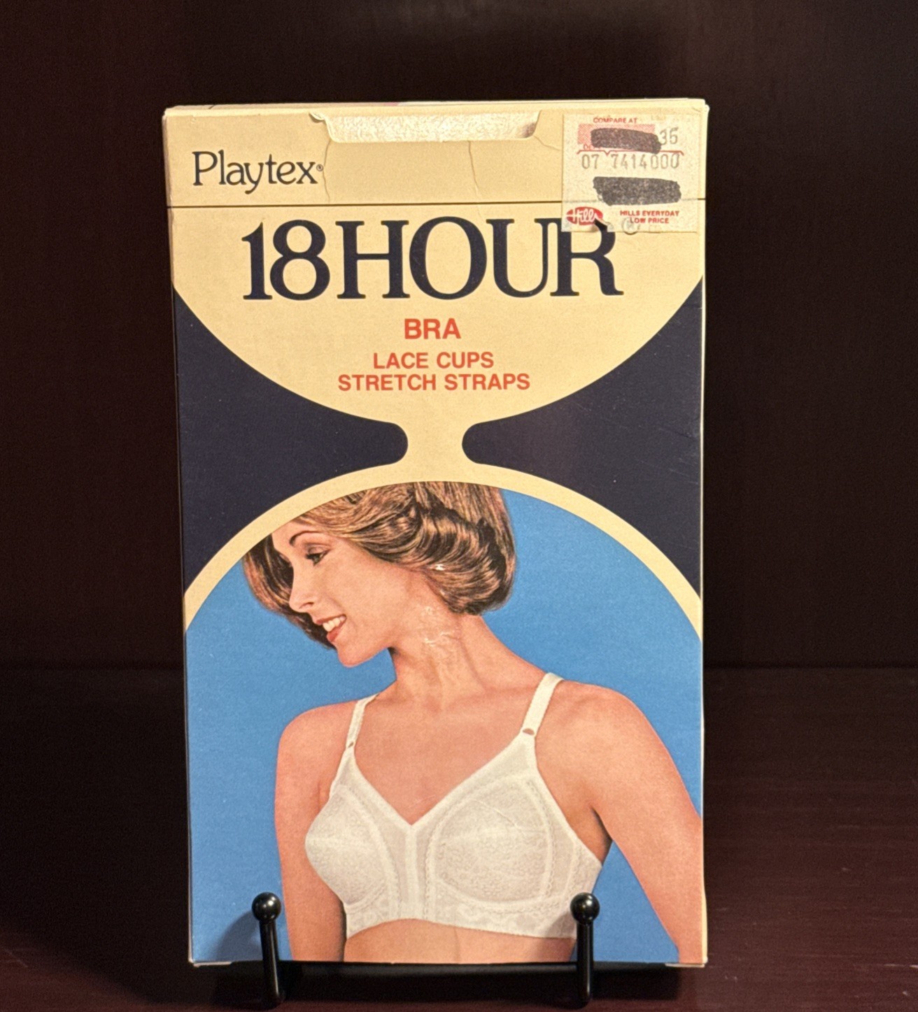 Vtg Playtex 18 Hour Bra White 36C NOS 70s 80s Lingerie Lace Cup Stretch Strap