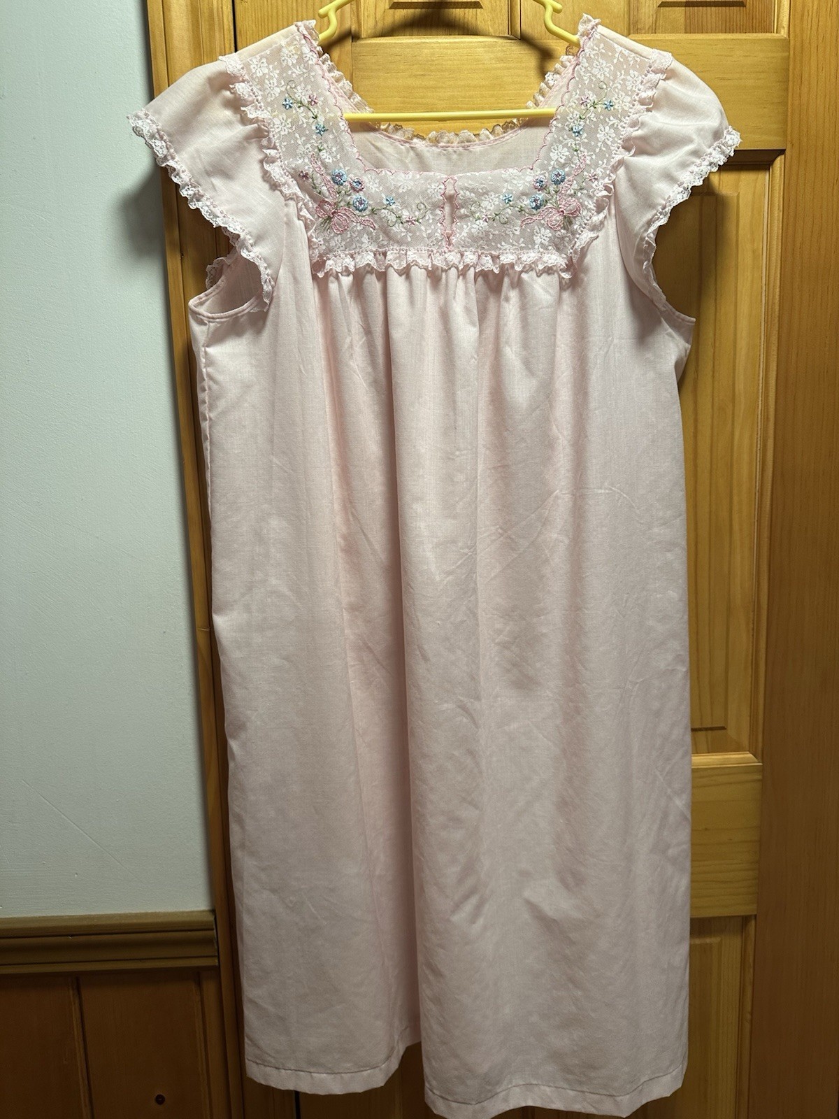 VTG Sears Perma-Prest Pink Nightgown Size 36/38 Mother’s Day Gramma Summer