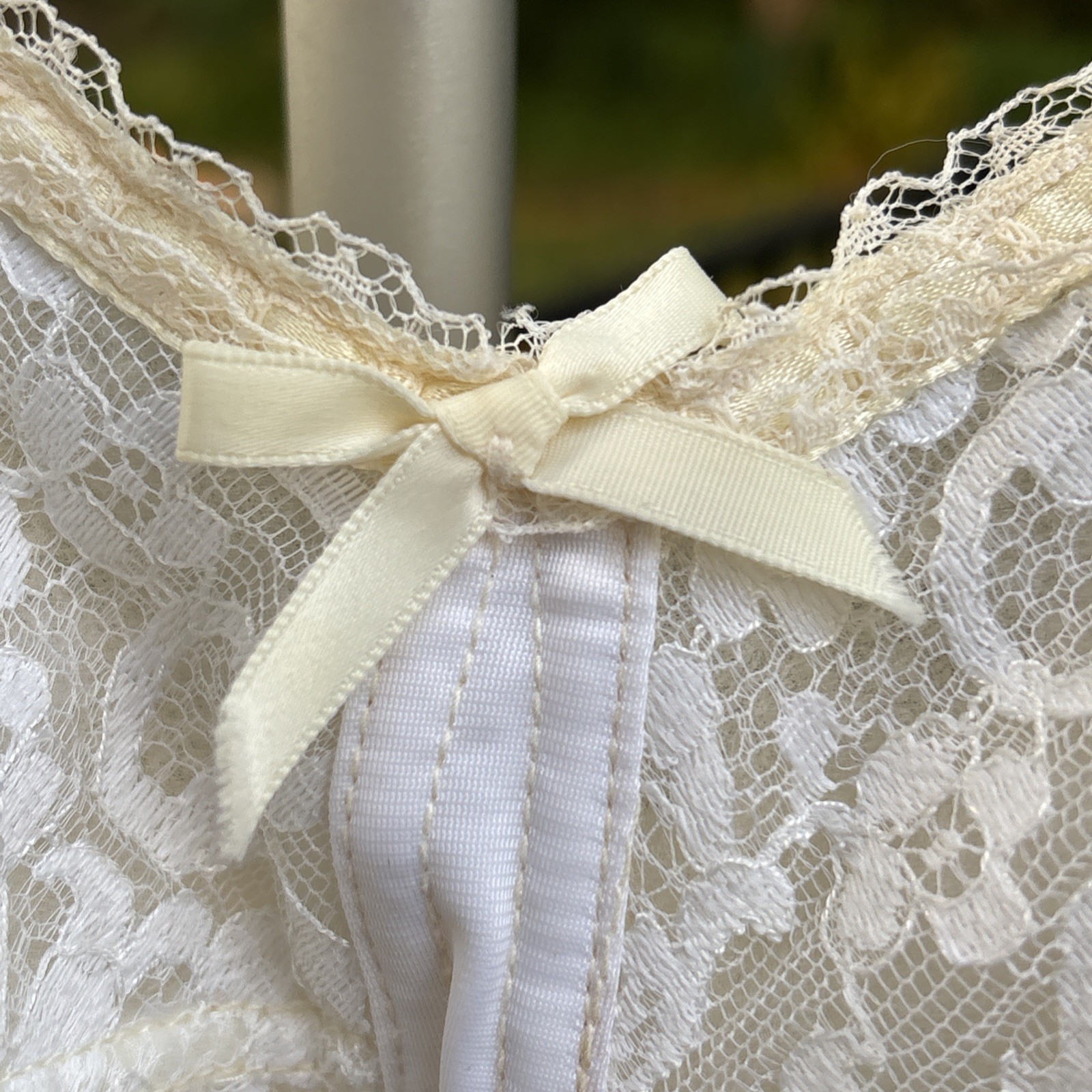 VTG Sexy Sears Underwire Short Slip Dress Adjustable Straps Lace Trim Sz 36D