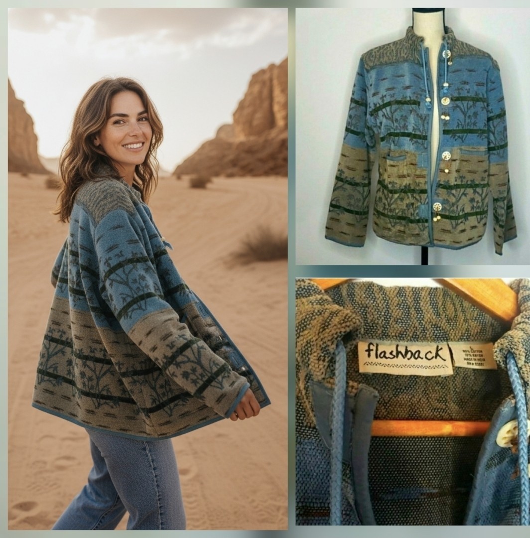 VINTAGE | Southwestern Tapestry Prarie Boho Jacket LARGE