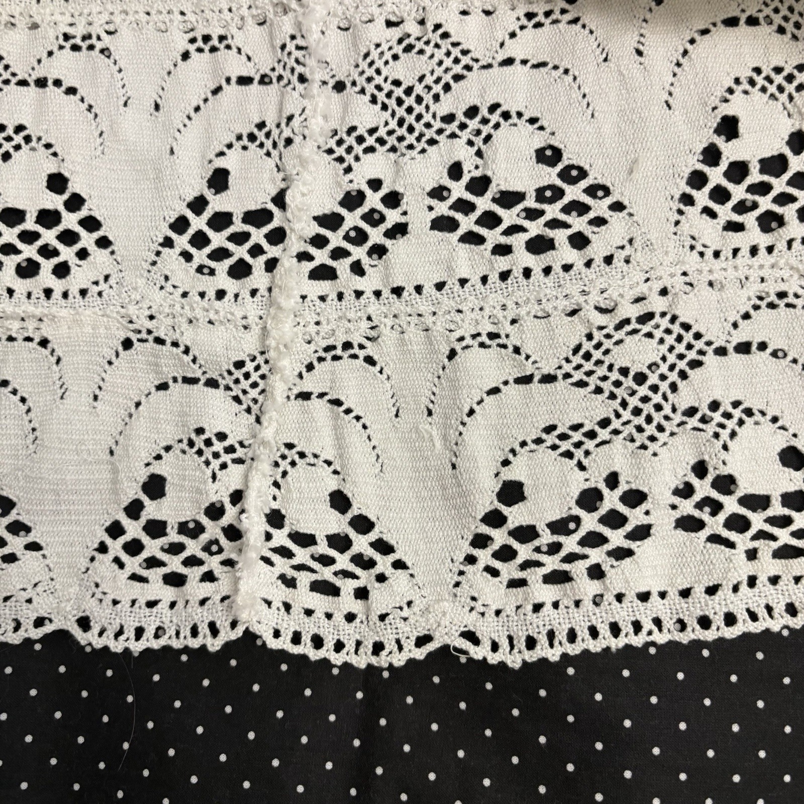 VTG Crocheted Lace Dress Boho Women’s White Lace Maxi Festival Cottagecore Sz S