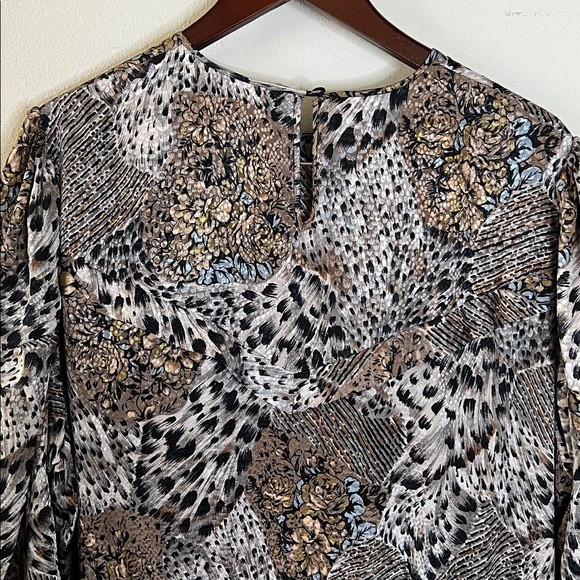 Vintage Neiman Marcus Montage Dimensions Pattern Dress Sleeves Plus Sz Designer