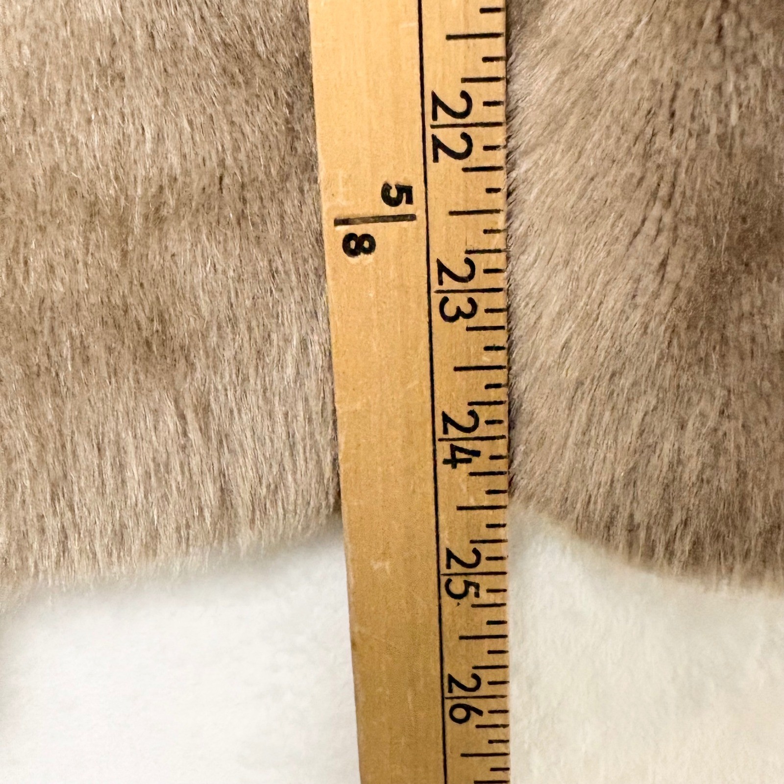 Vintage 60s Sutton Place Faux Fur Coat Taupe Retro Mob Wife M/L Old Money Indie