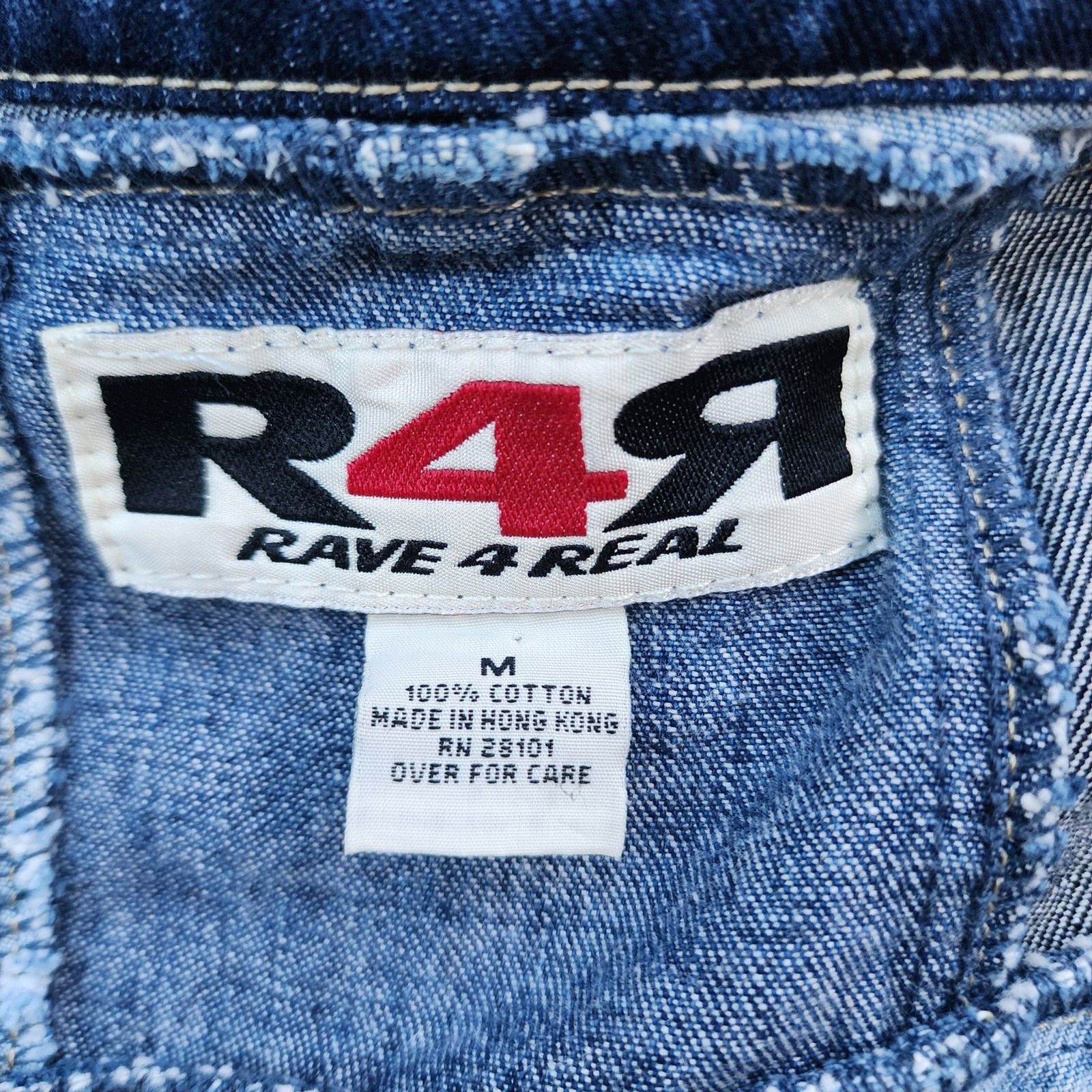 Vintage Patchwork Denim Jacket 1990s does 1970s Rav 4 Real Cotton Jean Jacket