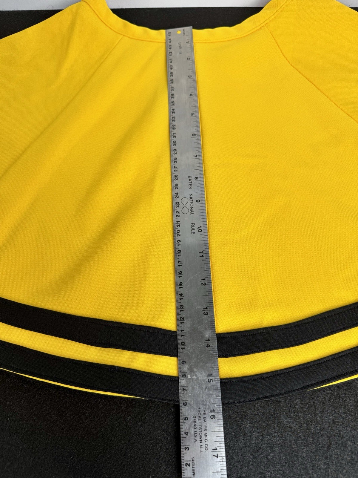 Vintage Cheerleader Skirt Yellow And Black 24” Waist Stripe Great Condition