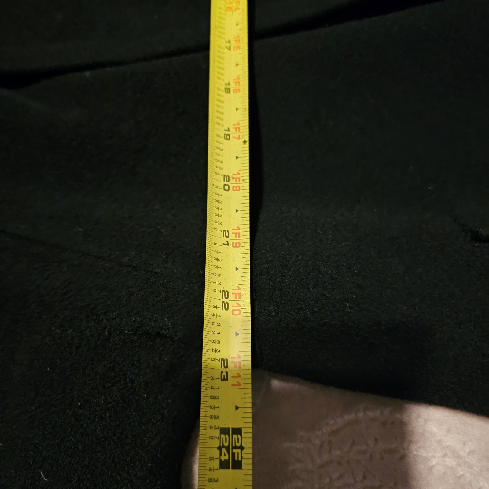 Vintage Country Tweeds Einiger Black Cashmere Trench Coat Ladies Long