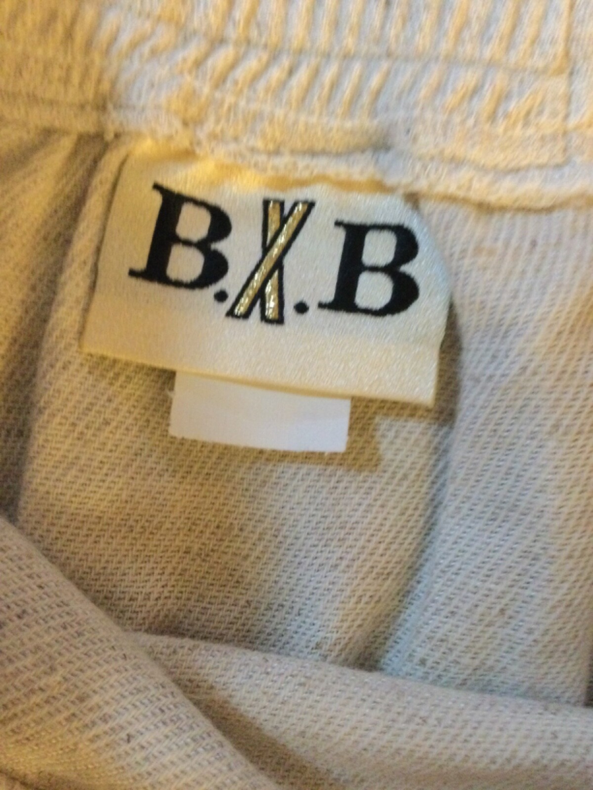 Womens’ Vintage B.X.B. Oatmeal Mid-Weight Rayon Linen Culottes Made in USA SZ 8