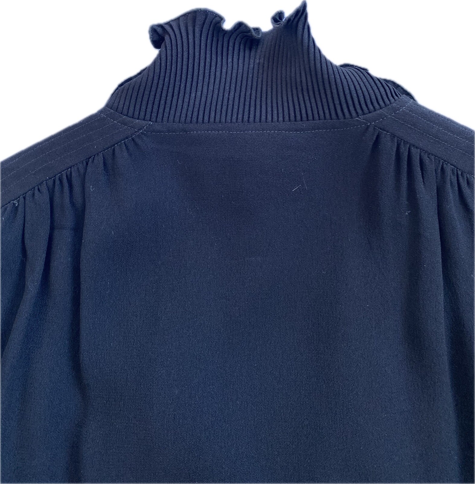 Zandra Rhodes Vintage 1970s Squiggle Ruffle Pleated Collar