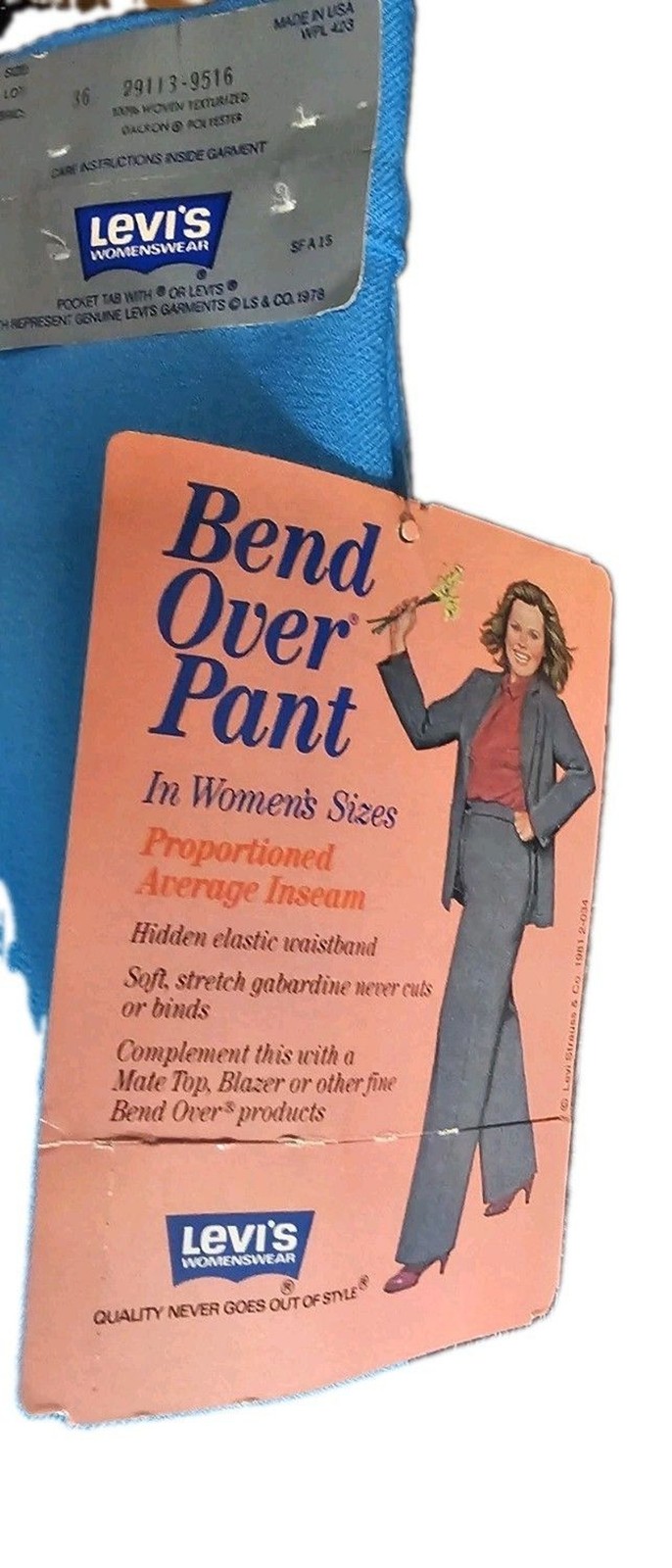Vintage Levi’s Bend Over Pants Lot 9 NWT Deadstock Made USA Assorted Colors