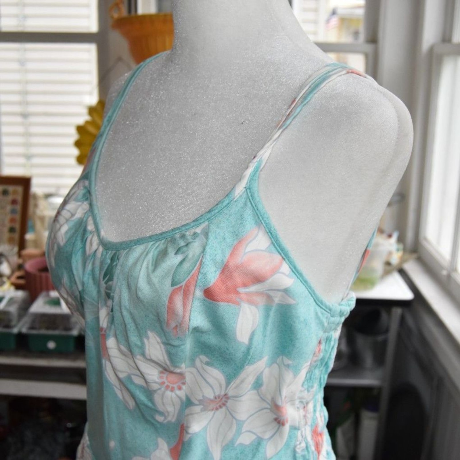 Vintage Hawaiian Playsuit Sun Fashions Floral Wrap Romper M Hawaii