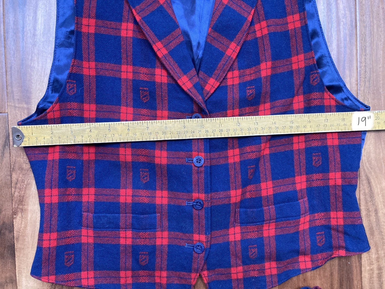 Vintage Pendleton Red and Blue Shorts and Vest Set SZ 12/Contemporary SZ 8