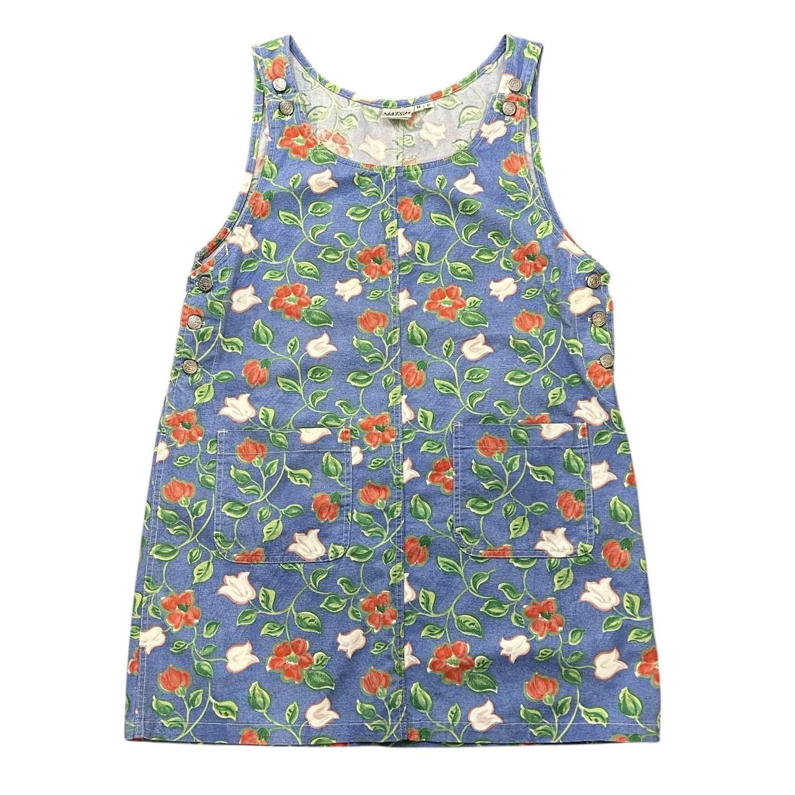 90s Floral Jumper Dress Phoebe Buffay Cottagecore Fairy Soft Girl 38 Inch Bust