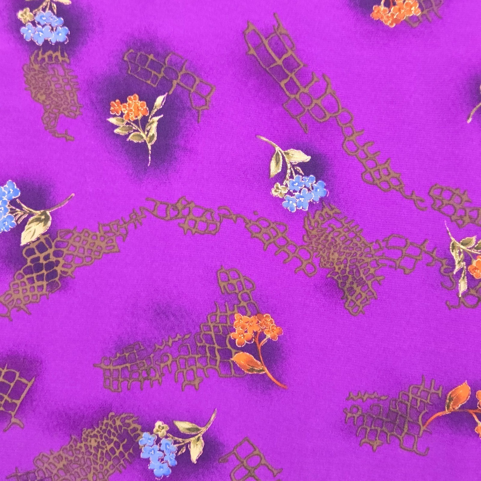 VTG Maggie Sweet Skirt Set 3X 2X Purple Floral 2Pc Midi Co-ord Y2K Cottagecore