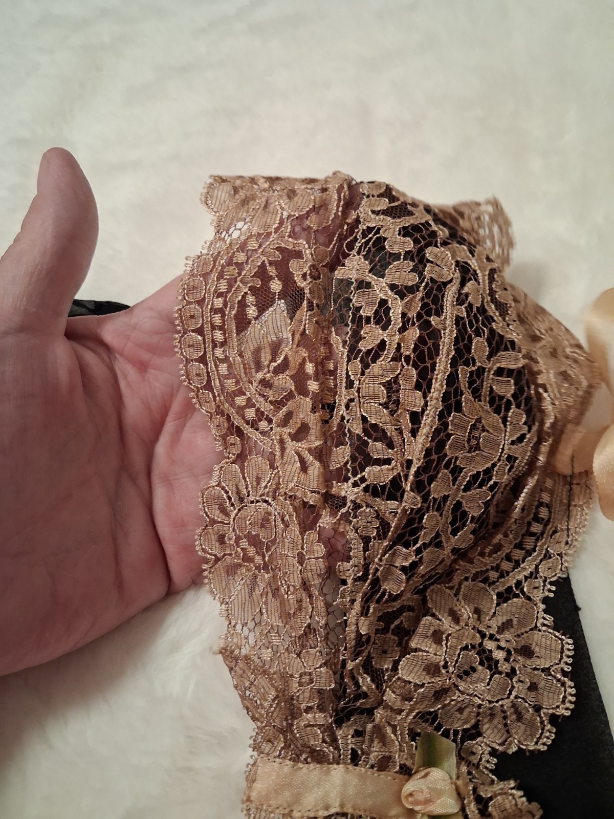 Vintage Panties Bra 1930’s Lace Black Silk Chiffon Tap Pants Lingerie Ladies Xs
