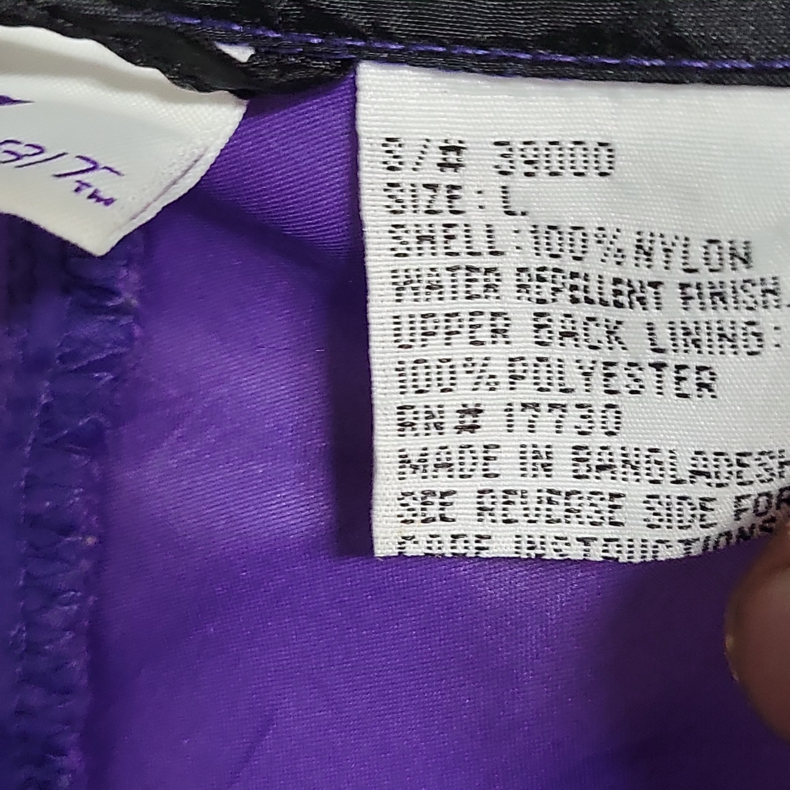 80s 90s L Windbreaker Set Jacket Pants Retro Purple Blak Track Suit Jacket Pants