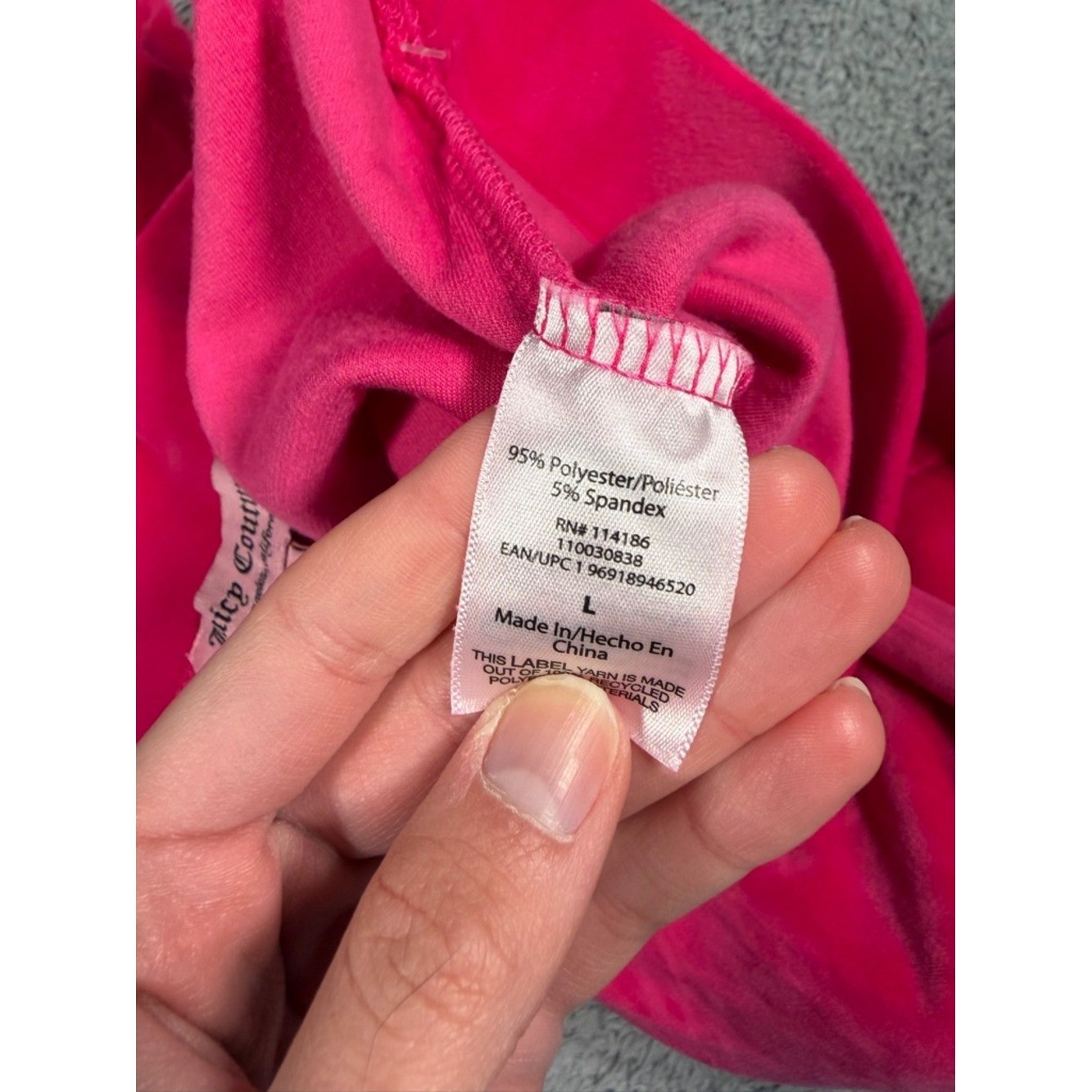 Juicy couture large Pink Velour sweatpants