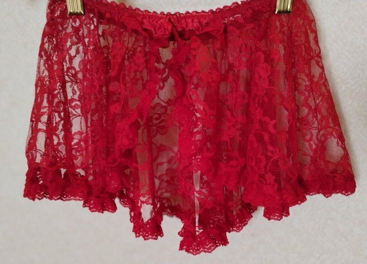 Lingerie Red Lace Skirt 💋 20″ flat; Stretches to 30″