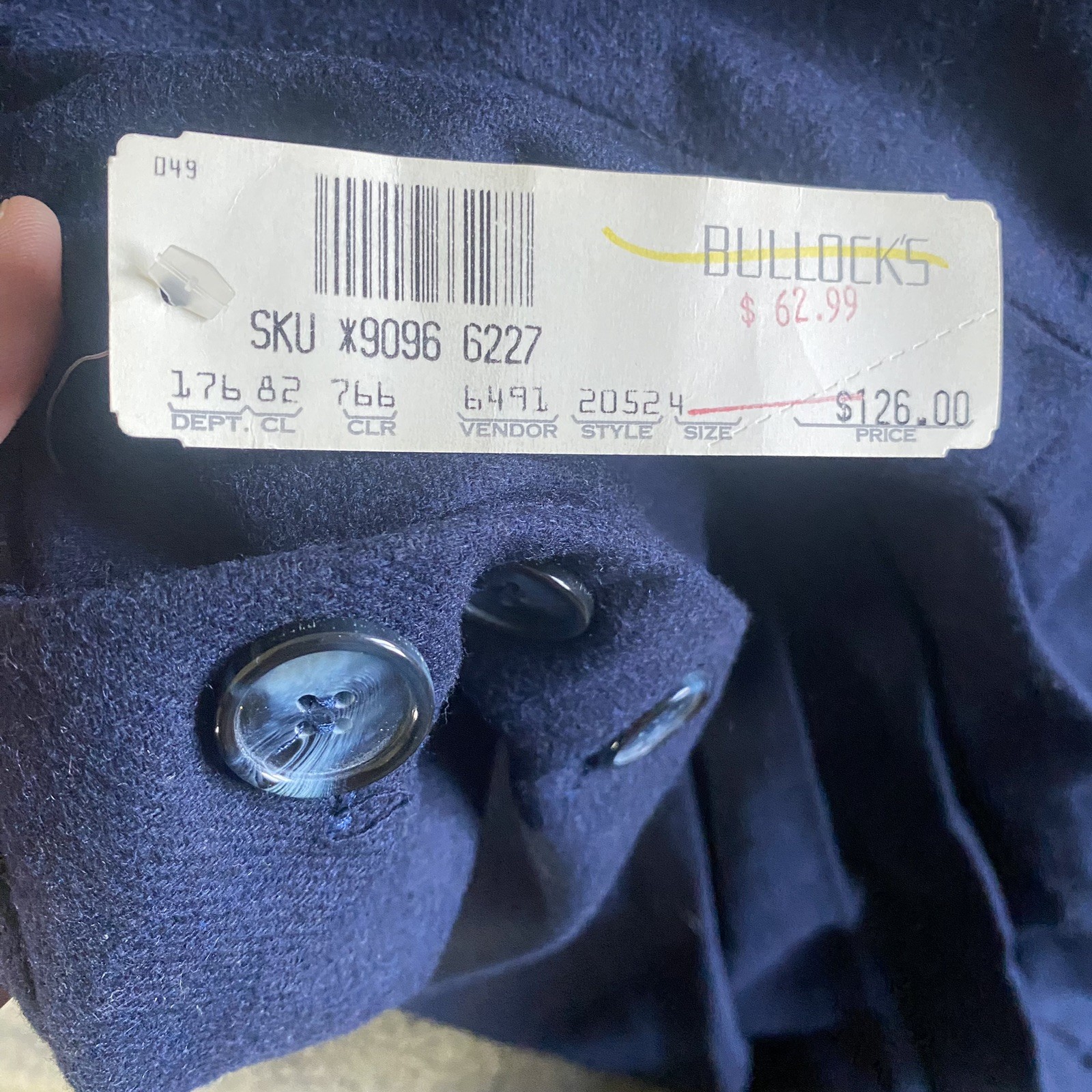 Vintage Sweet Suit 2 Pc Pleated Skirt Blazer Set Petite Blue Office wear