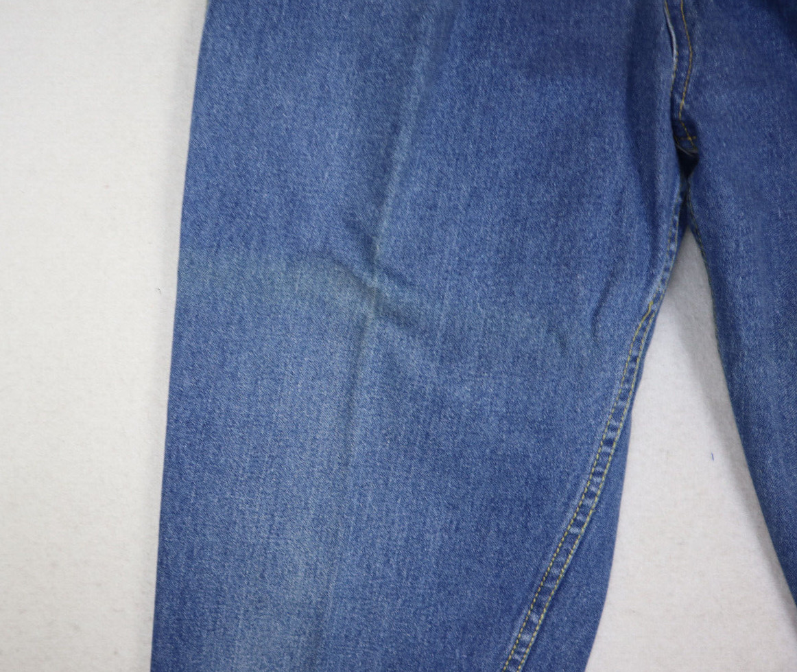 VINTAGE 80s WOMEN’S PLEATED HIGH RISE MEDIUM WASH JEANS – CLIPPER – SIZE 11/12