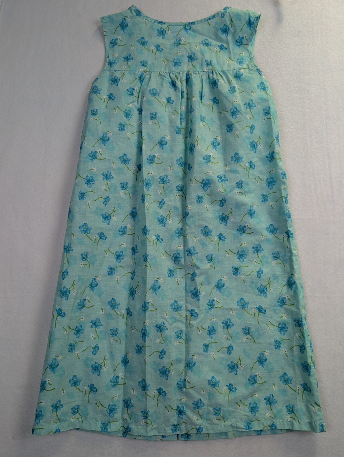 Ashley Taylor Womens Gown Size S Sleeveless Granny Sleep Wear Cotton Blend Green
