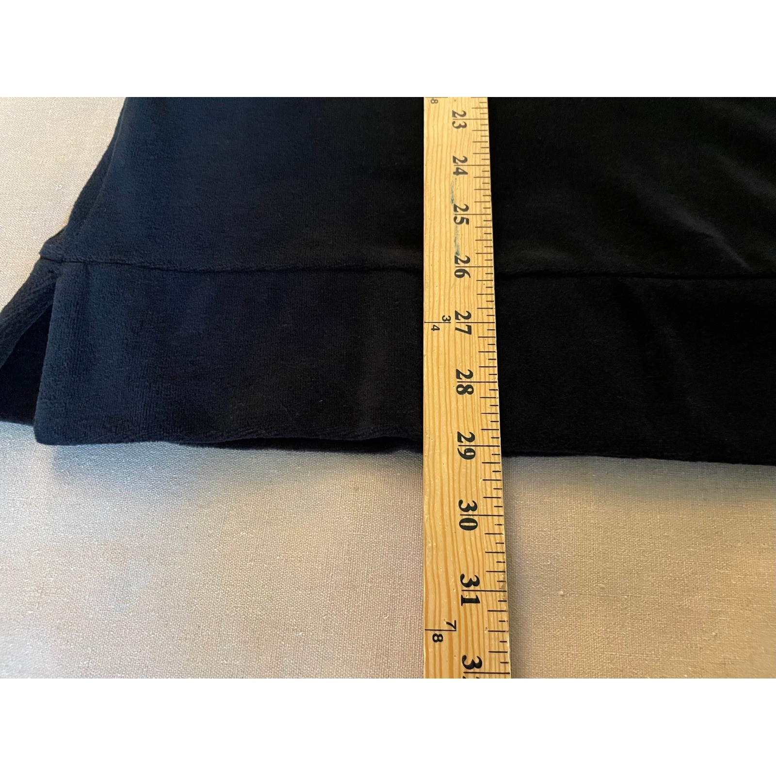 Eileen Fisher Velour Crew Neck Size M Black Organic Cotton Oversized Plush Cozy