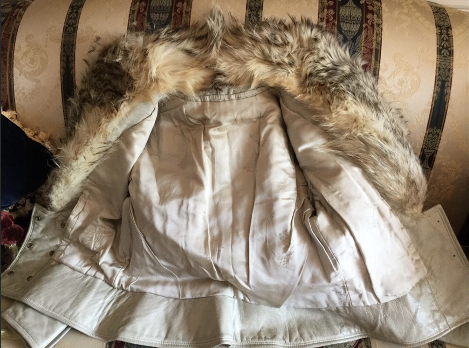Vintage Mink Fur Leather Biker Jacket S/M
