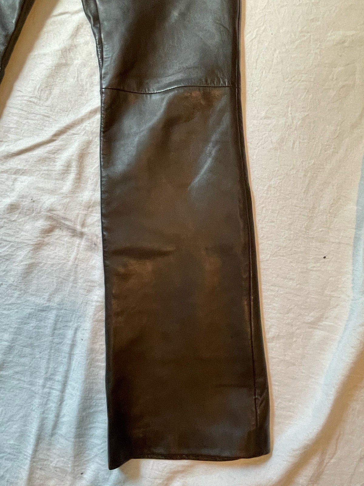 Vintage Y2K VS2 by Vakko Chocolate Brown Lambs Leather Pants Bootcut Size 2